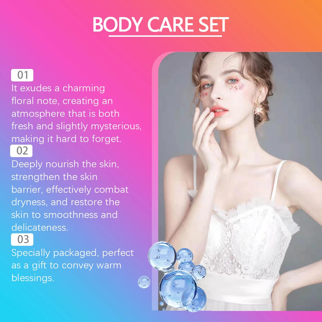 Christmas Body Care Gift Set, Fragrance Body Lotion & Perfume Spray, Holiday Party Long Lasting Scent