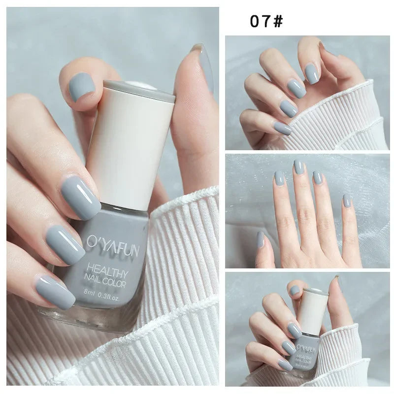 Matte Waterproof No-bake Nail Polish Nail Art Tearable Quick Dry Normal Without Lamp Nail Polish Glitter Sequins UV Varnish