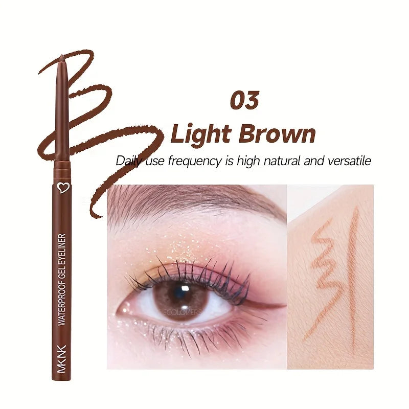 2 In 1 Eyeliner Lip Liner Gel Pencil Waterproof Long-lasting White Black Brown Easy Wear Eyeliner Makeup For Eyes 6 Colors Optio