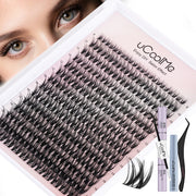 uCoolMe Lashes Flora 0.05mm Fluffy Defined Clusters Kit Bond and Seal Remover Home DIY Long-lasting Waterproof Eyelash Extension