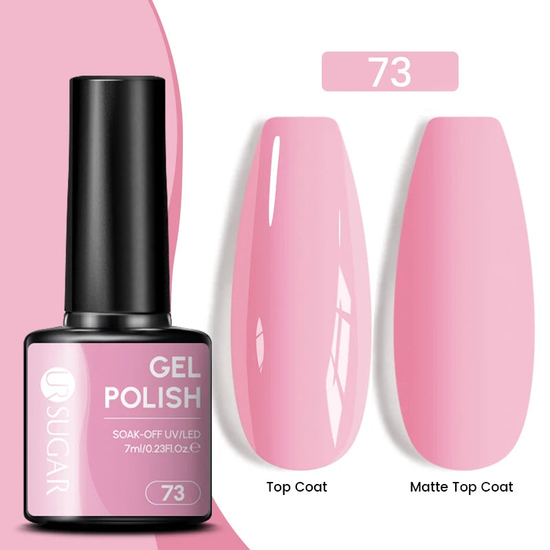UR SUGAR 7ml Glitter UV Gel Nail Polish Glitter Sequins Soak Off UV Gel Varnish Colorful Nail Gel Polish DIY Nail Art Polish