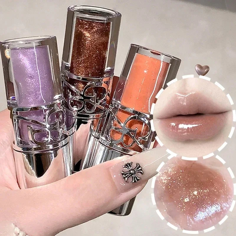 Clear Glass Shine Lip Gloss Mirror Watery Moisturize Plumper Long Lasting Lip Tint Juicy Lip Oil Gloss Stain Makeup