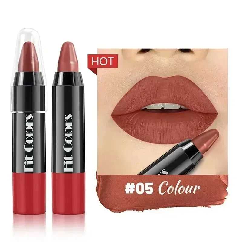 Easy Coloring Gloss Lipstick Lasting Waterproof Matte Crayon Lip Gloss Stick High Pigmented Moisturizing Lip Liner Pen Makeup