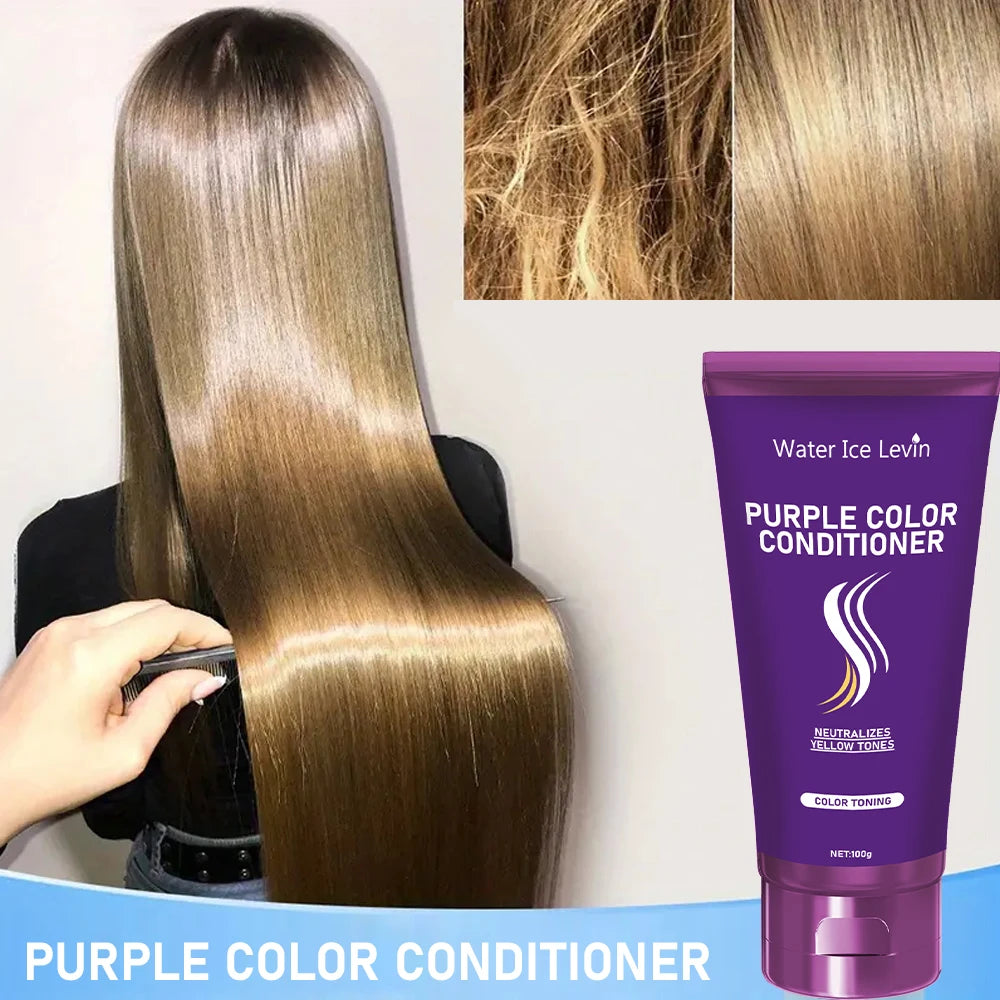 Purple Repair Hair Mask Keratin Deep Nourishing Dry Frizzy Damaged Treatment Collagen Magical 5 Second Soft Shiny Care