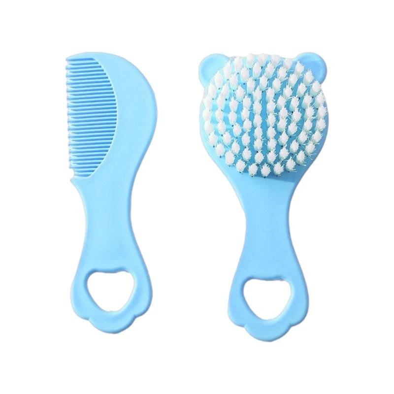 Baby Hair Brush & Comb Set Children Hair Brush Soft Nylon Bristle Cradle Caps Hair Brush for Toddler Infant  Massage