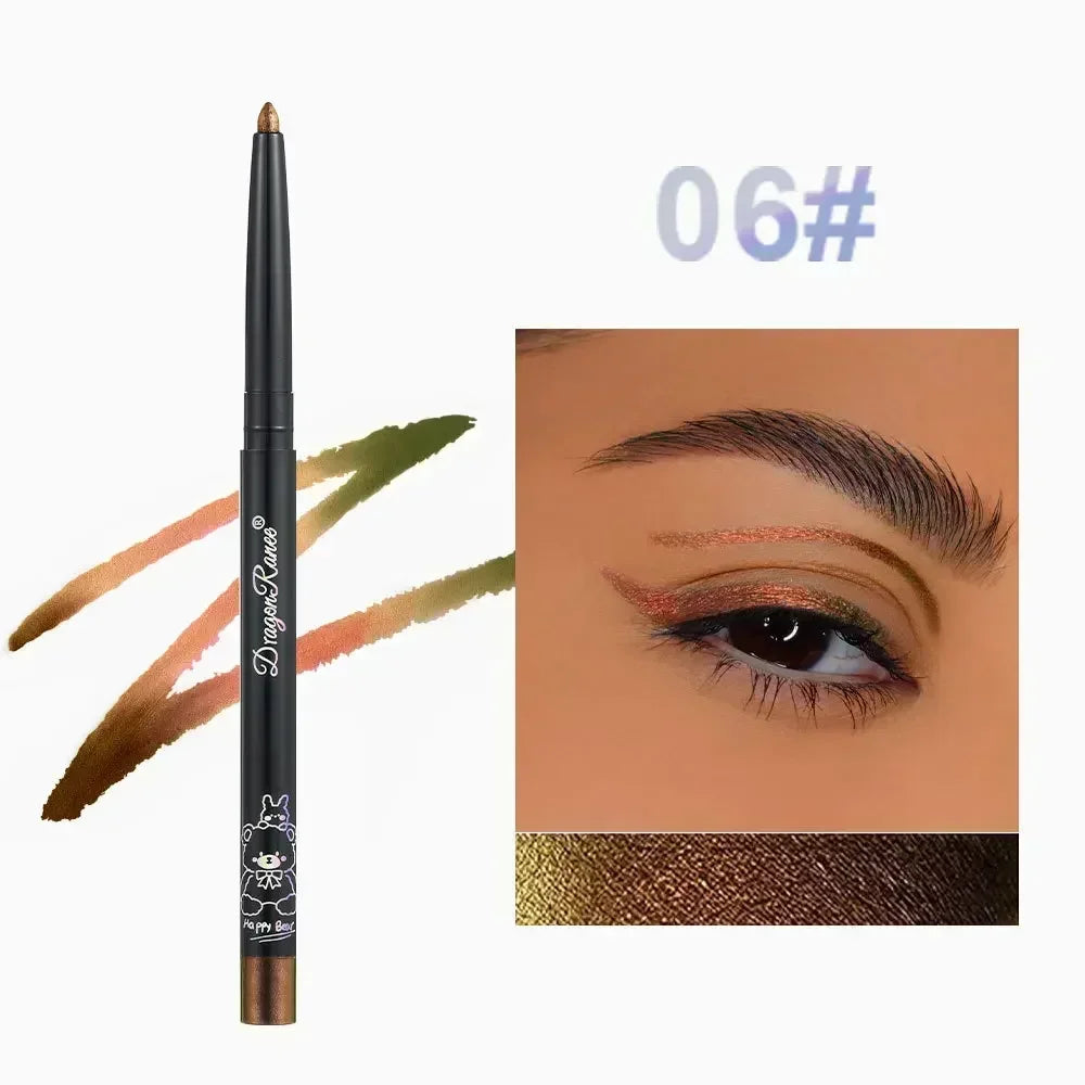 Multi Chrome Eye Liner Pen Lasting Shiny Metallic Eyeshadow Lying Silkworm Green Purple Makeup Pigment Glitter Aurora Eyeliner