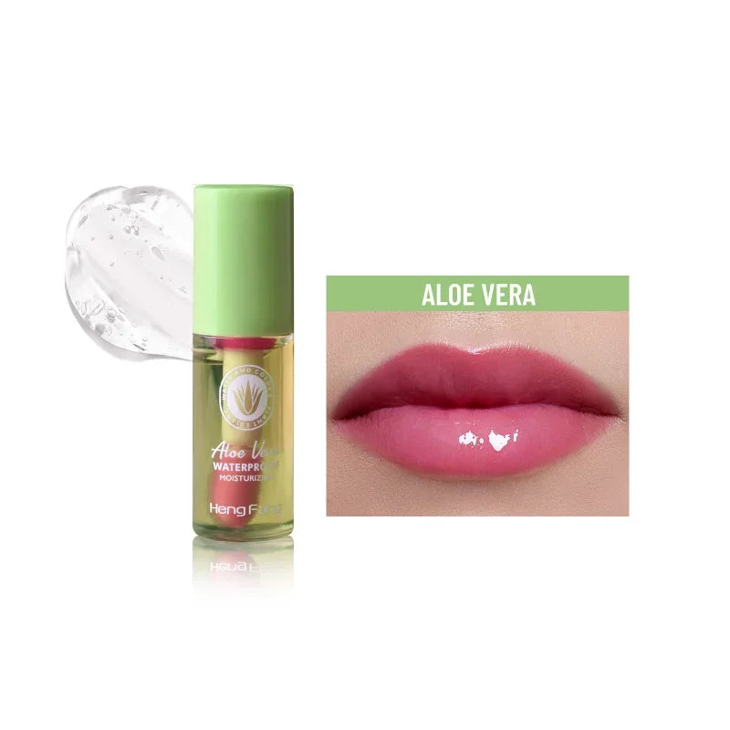 Water Light Lip Gloss Temperature Sensing Moisturizing Color Changing Lip Balm Peach Aloe Vera Brighten Repair Lips Oil Pomade