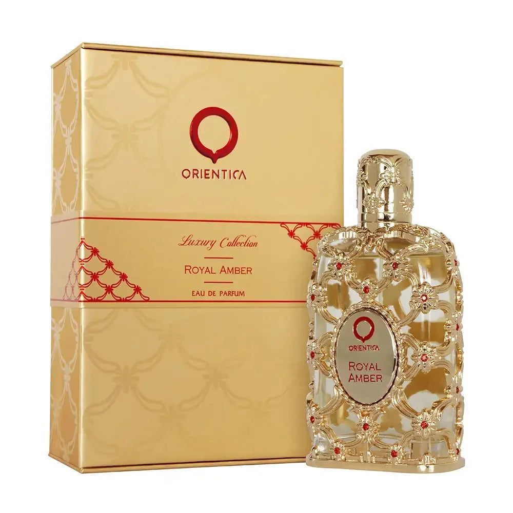 Orientica Royal Amber Eau De Parfum 80ml/2.7oz Unisex Luxury Arabic Perfume Long Lasting Amber Vanilla Woody Scent Cologne for Men Women Gift Set