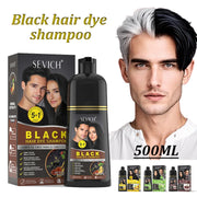 500ml Black Dyed Shampoo Instant Dye Covers Natural Gray Hair Shampoo Black Hair Dye Herbal Ginseng Ginger White Hair Dyed Black