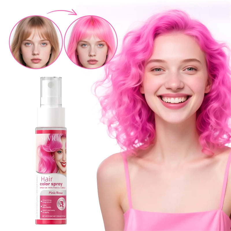 8 Colors Temporary Hair Color Spray For Men Women Children One-Time Party Hair Styling Spray Instant Hair Salon Hair Colour Dye
