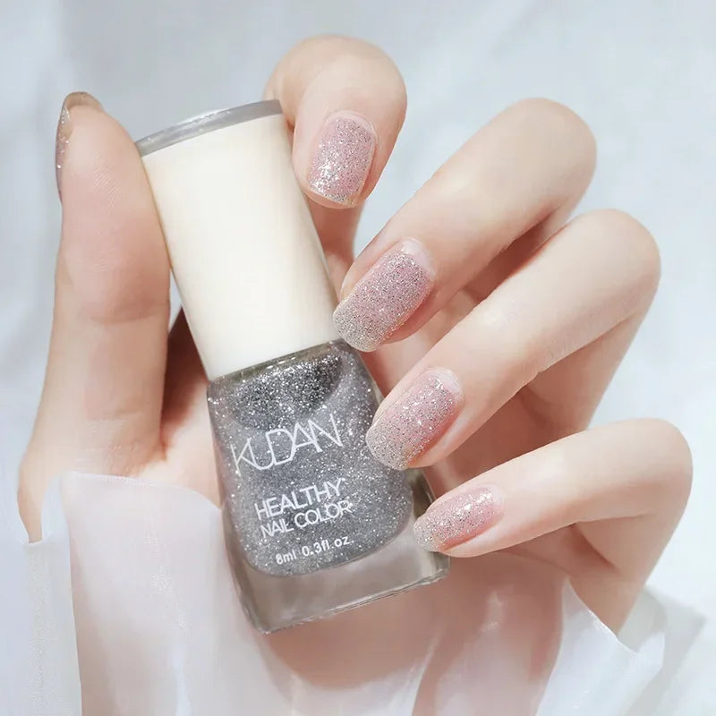 Matte Waterproof No-bake Nail Polish Nail Art Non Peelable Quick Dry Normal Without Lamp Nail Polish Glitter Sequins Uv Varnish