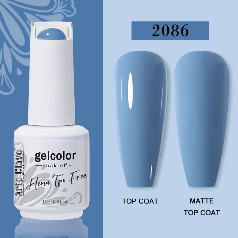 Arte Clavo 116Colors Gel Nail Polish 15ml Colorful Gel Semi Permanent Soak Off UV Gel Nail Art DIY Design Varnishe Nail Supplies