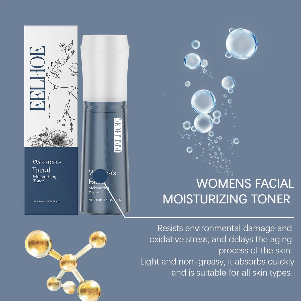 Nicotinamide Toner Brightening Antioxidant Firming Skin Improve Facial Skin Condition Hyaluronic Acid Moisturizing Facial Toner