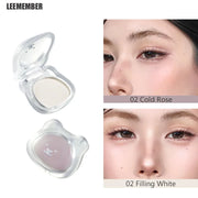 LEEMEMBER Contour Highlighter Powder Matte Fine Powder Longlasting Oil Control Natural Face Bronzer Brighten Makeup