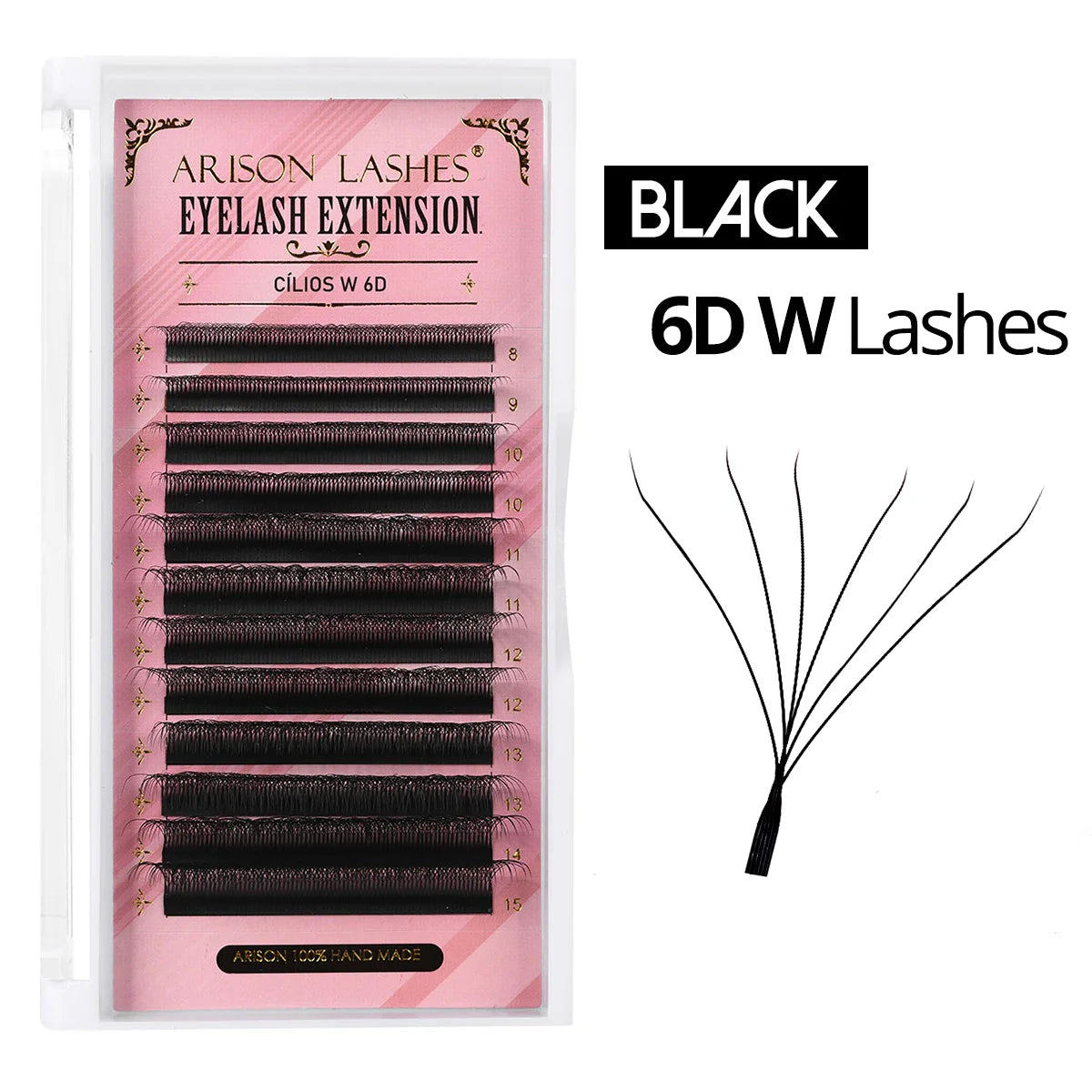 ARISON YY Lashes and 3D/4D/5D W Shape Lashes Brasileiro Premade Volume Eyelashes Extension Soft Thin Easily Grafting Extension