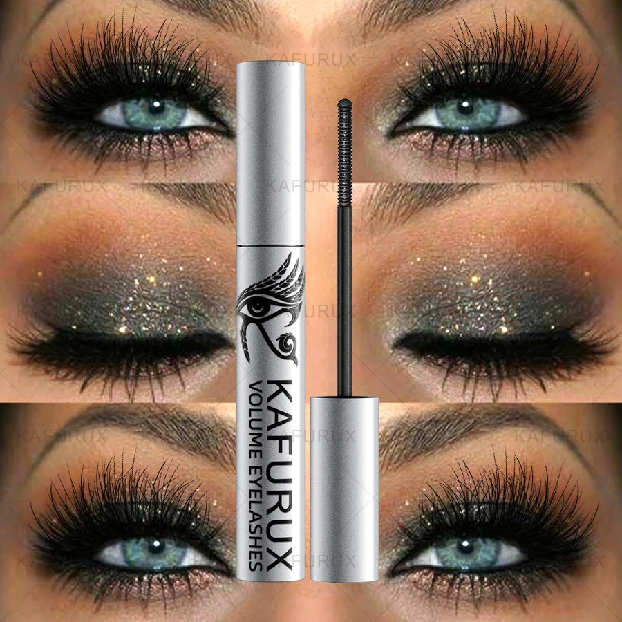 Black Silk Fiber Curling Mascara, Ultra-Fine Brush,Lengthening Volumizing,Waterproof Smudge-proof Eye Makeup Gifts Eye Lash Cosm