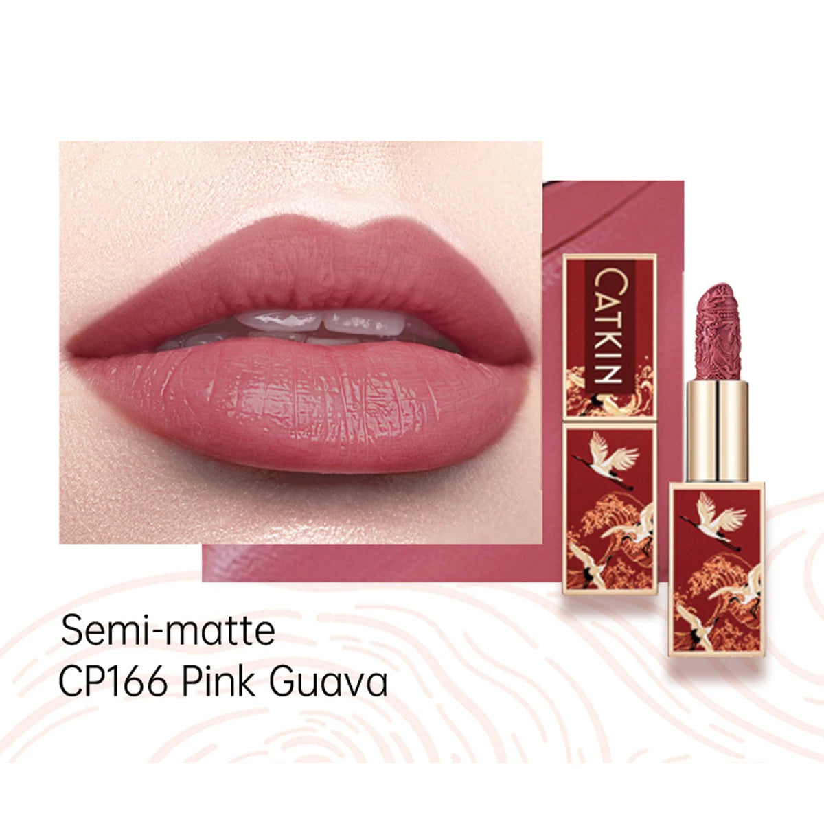 CATKIN Makeup Velvet Matte Lipstick, Hydrating Long‑Lasting Creamy Smooth, for Halloween Cosplay & Party Lip Looks