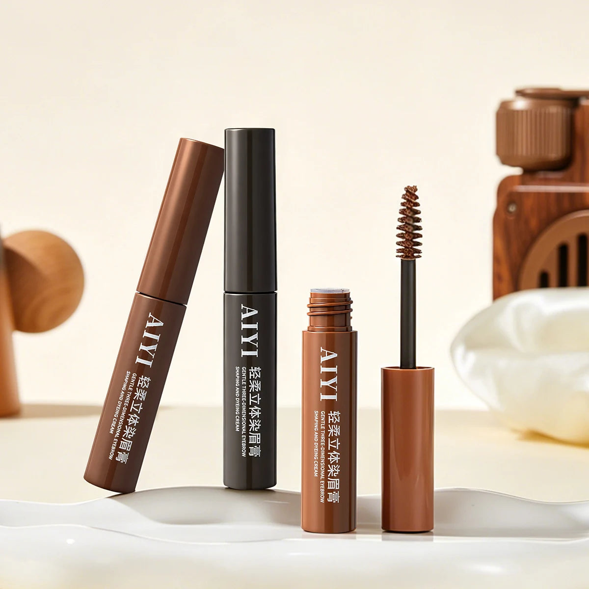 Natural Tinted Brow Mascara AIYI Waterproof Sweat Resistant Long Wear Smudge Proof Eyebrow Gel