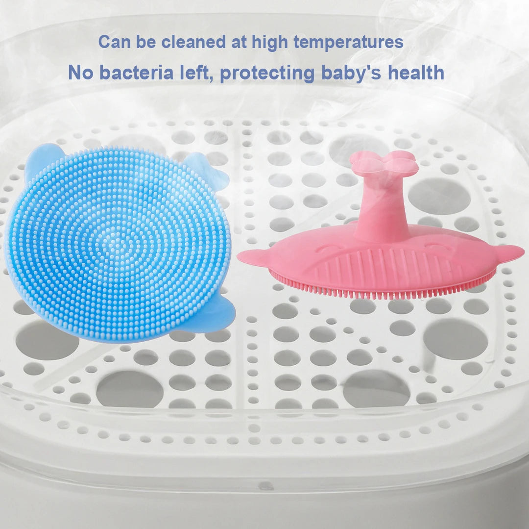 New Baby Hair Comb Accessories Cartoon Cute Comb Infant Bathing Soft Comb Newborn Hair Cleaning Supplies Silicon Head Massage