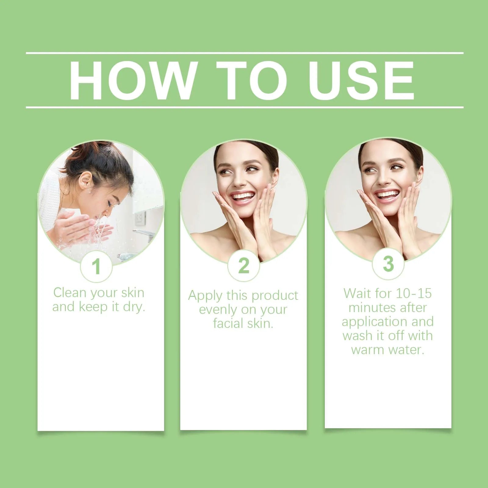 1~5PCS Green Tea Clay Stick For Face Green Mask Stick Smear Acne Shrink Blackhead Green Tea Extract Facial Mask Pore Cleansing