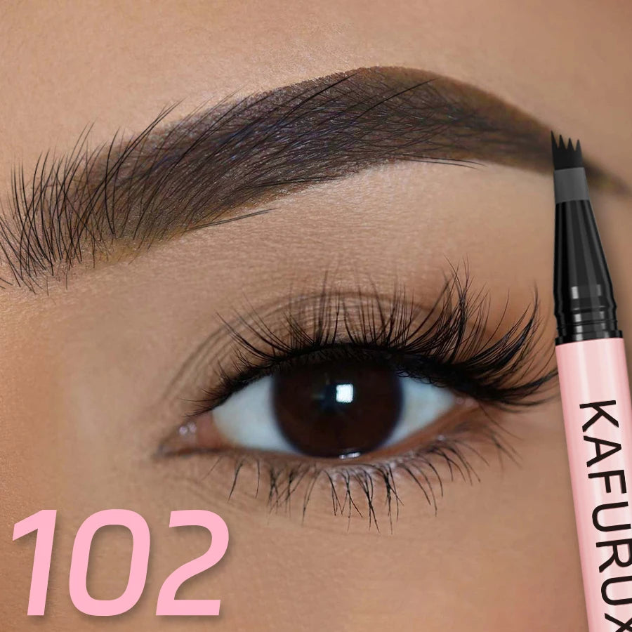 6 Colors 1PC Brown Eyebrow Pen Waterproof 4 Split Tip Black Eyebrows Pencil Liquid Eye Brow Makeup Lasting Cosmetic for Gifts