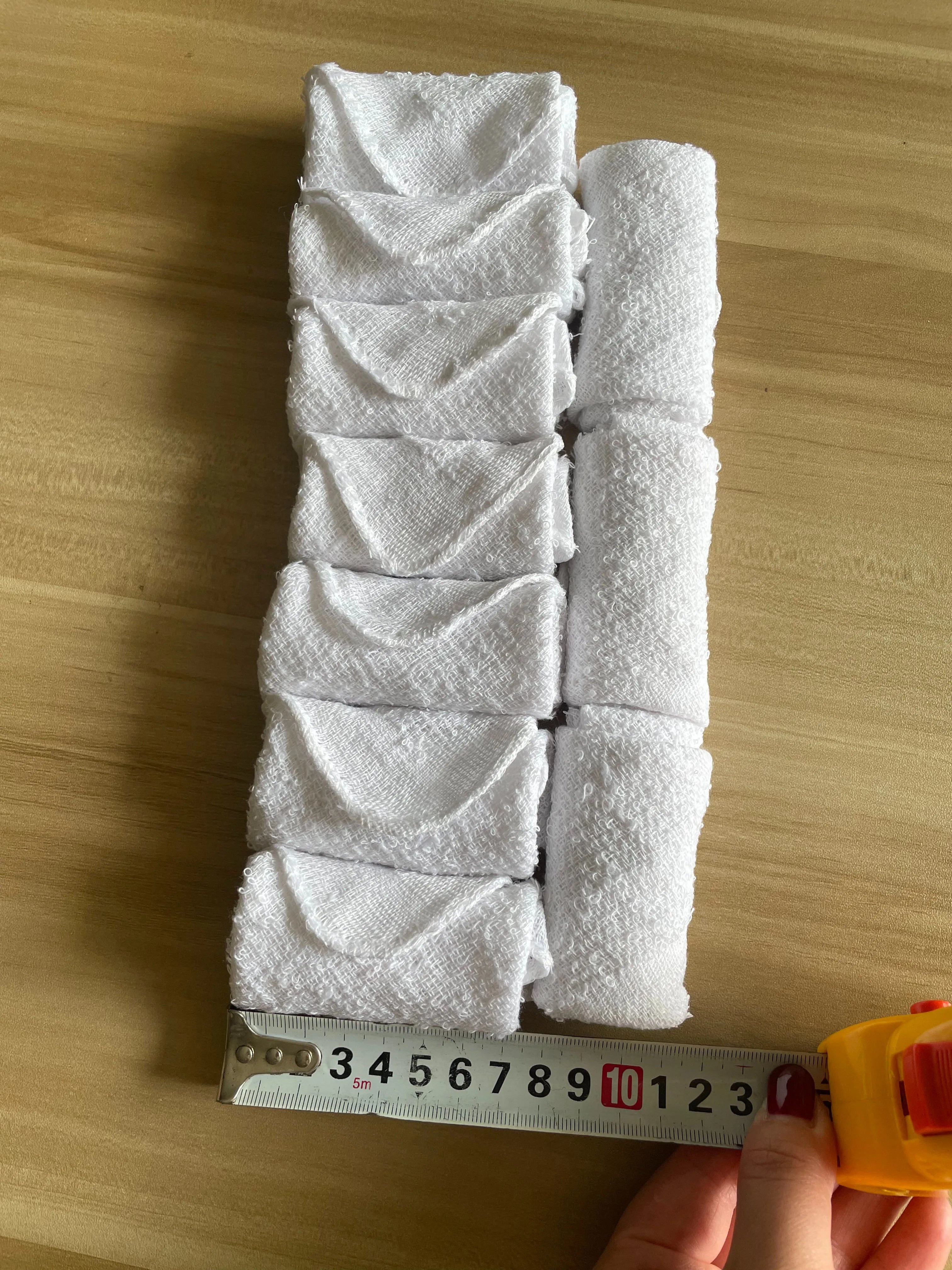 10pcs Pure Cotton Children's Square Towel 20x20cm White Small Household Wipes for Kindergarten And Home