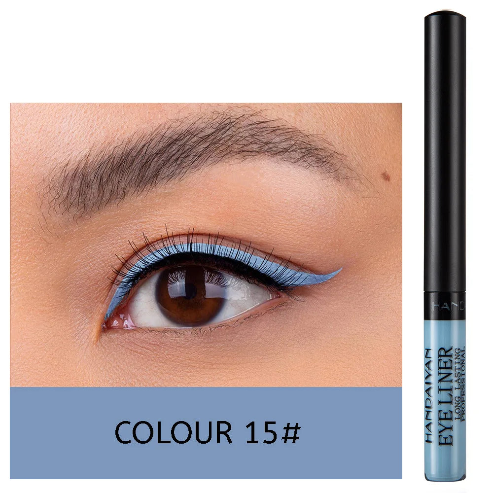 Neon UV Glow Eyeliner Pen Waterproof Matte Liquid Color Eye Liner Pencil Vibrant Yellow Red Purple Makeup Cosmetic