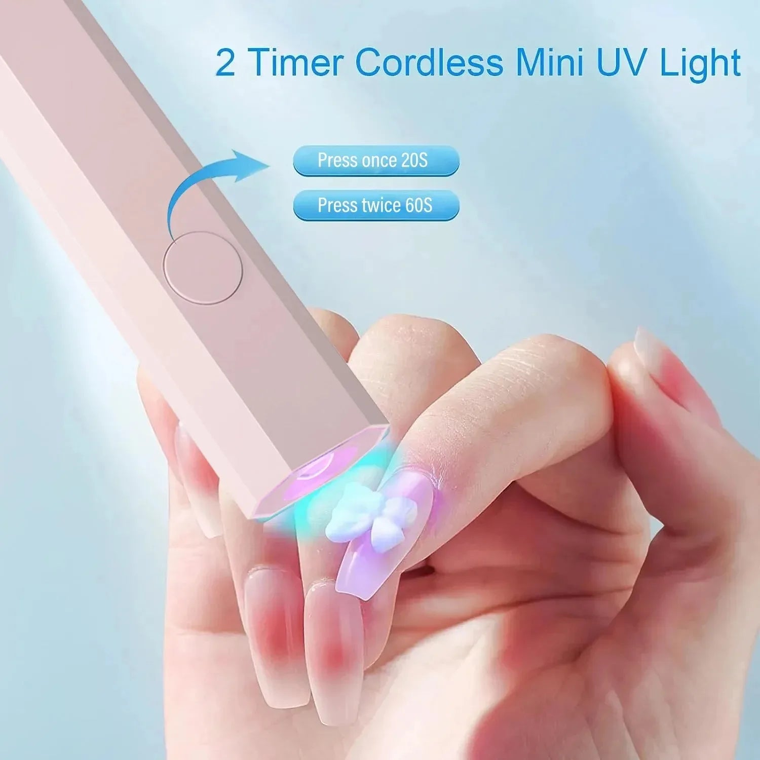 Handheld Monogram Lamp UV LED Nail Light For Curing All Gel Polish USB Rechargeable Quick Dry Manicure Machine Nail Art