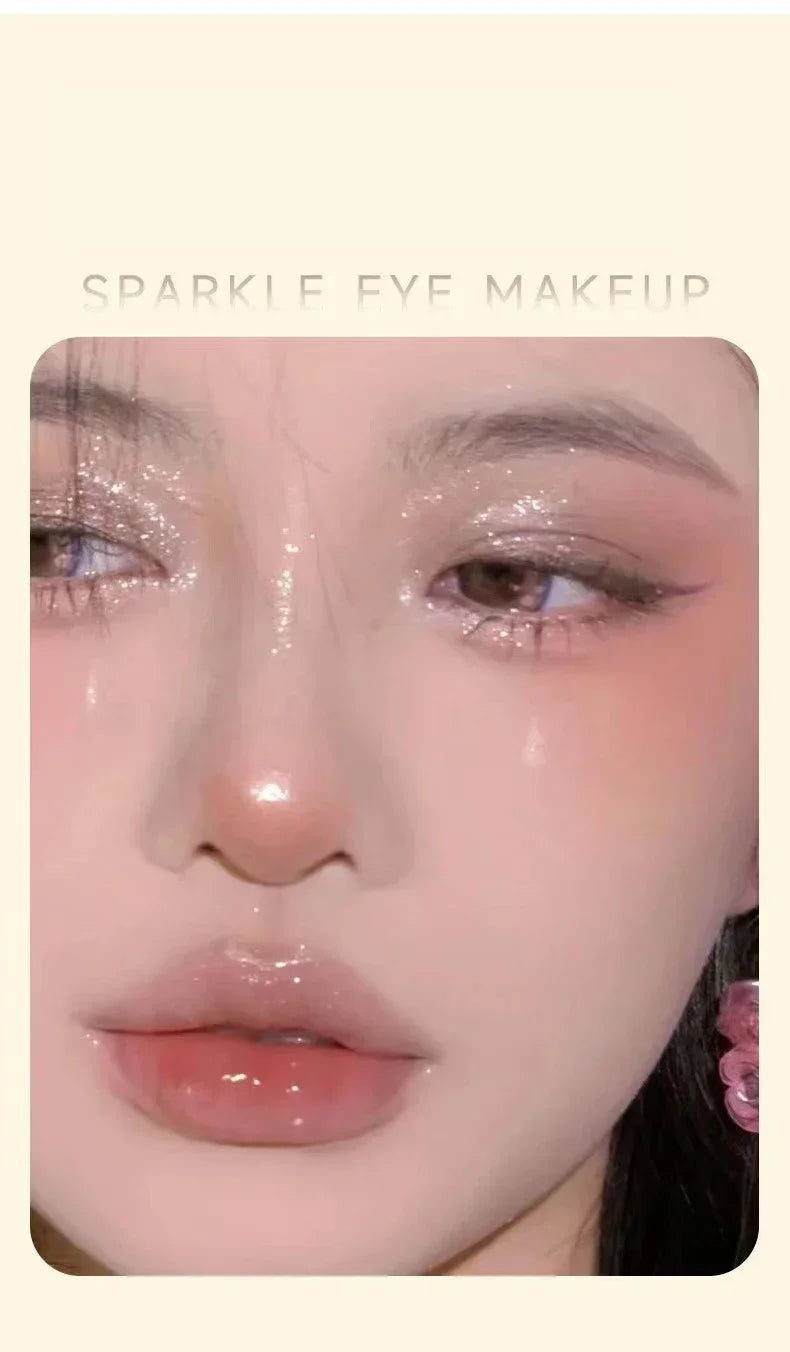 Double-ended Glitter Eye Shadow Stick Waterproof Pearlescent Champagne Gold Eyeshadow Pallete Pen Shimmer Cosmetics Makeup Tool