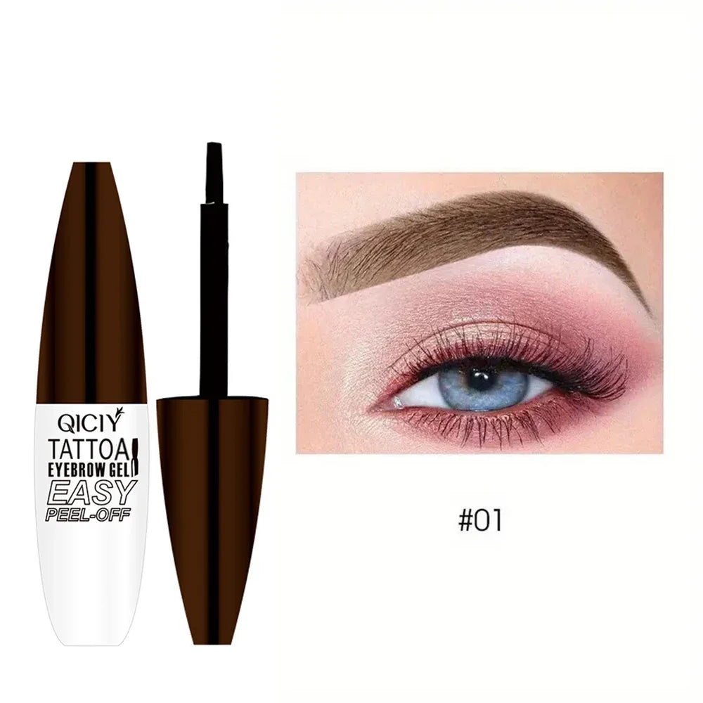 Waterproof Peel-off Eyebrow Tint Gel Black Long Lasting Film Forming Eyebrow Dye Cream Natural Eyebrow Makeup Semi-permanent