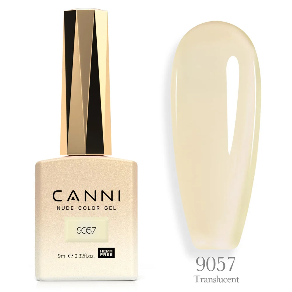 Canni Nail Gel Polish Jelly Nude Color HEMA FREE TPO FREE 9ml Transparent Semi Permanent Natural Nude French Nail Gel Lacquer