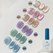 10PCS Romantic Pop Cat Eye Gel Nail Polish Popular White High Density Magnetic Powder Mirror Glass Bead Nail Gel Beauty Supplies