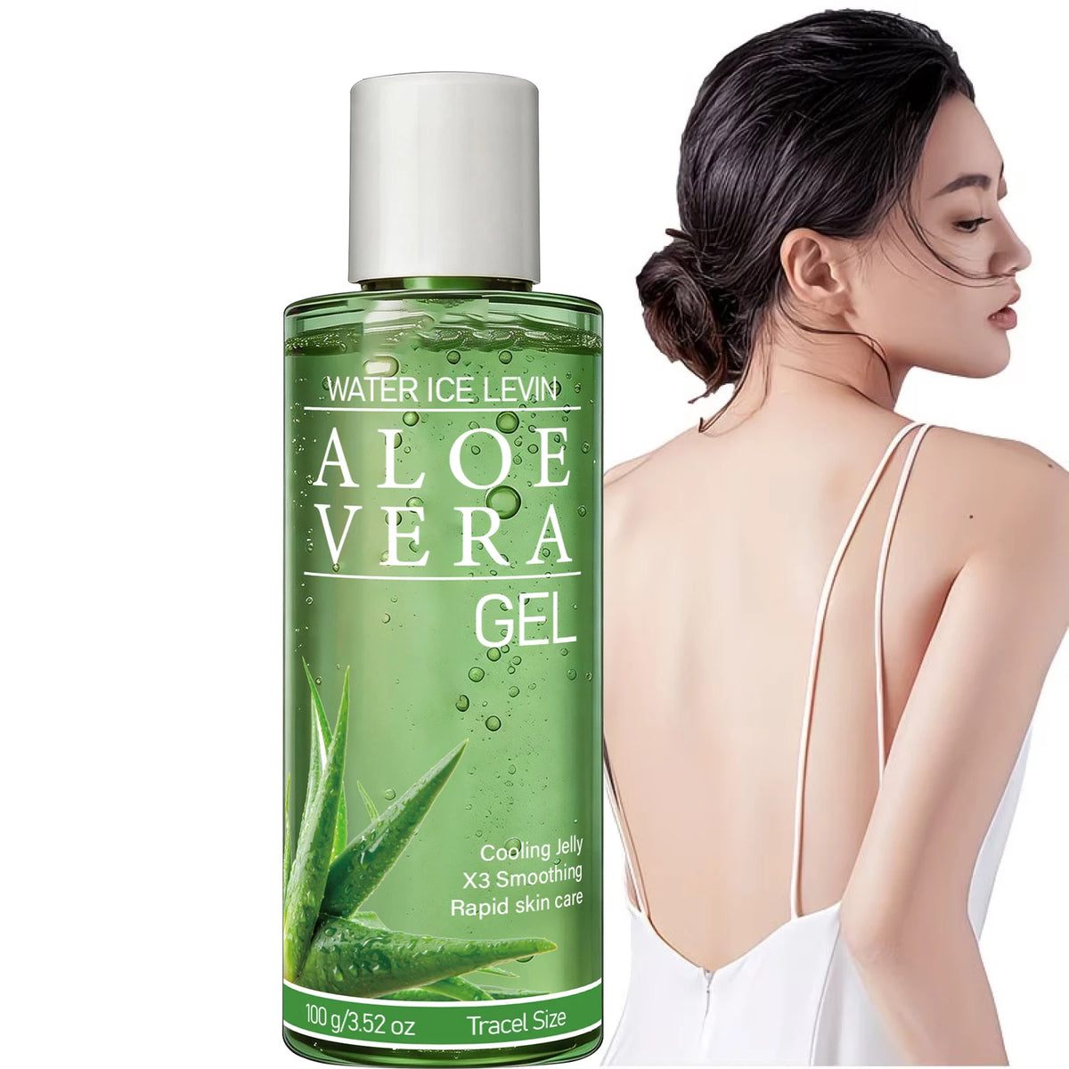 Aloe Vera Gel with Hyaluronic Acid, Cooling & Moisturizing for Rapid Skin Care