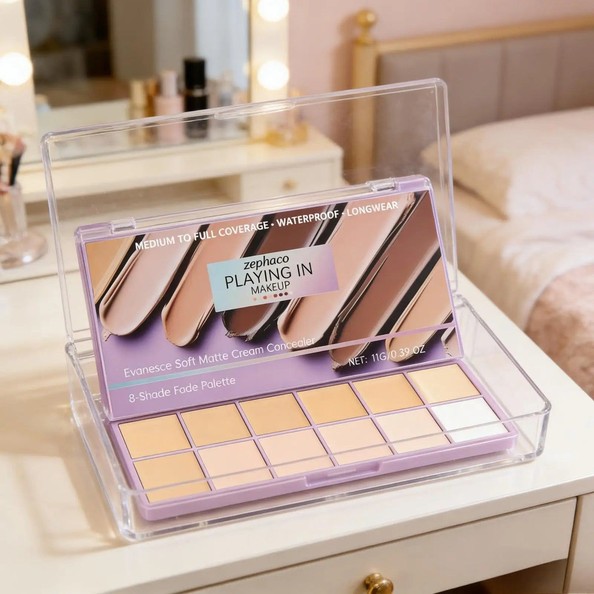 Zephoco High Coverage Concealer Palette - Long Lasting Waterproof Matte Makeup for Dark Circle Corrector Improve Skin Redness