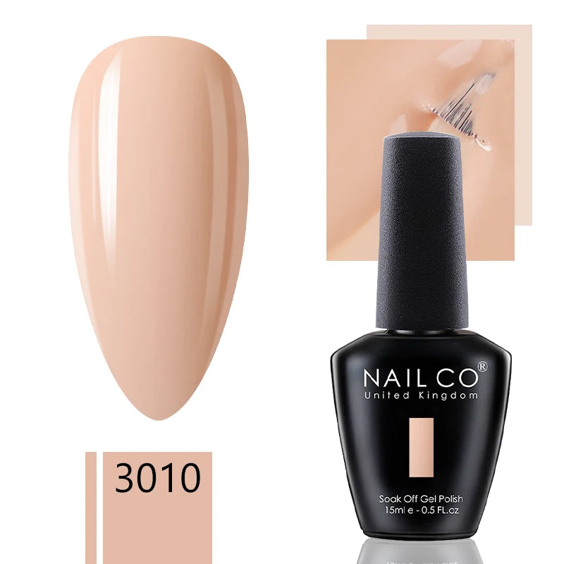 NAILCO 15ml Dark Gel Nail Polish Semi-permanent Varnish Hybrid UV Nails Art Glitter Colors Gel Polish Manicure Enamels For Nails