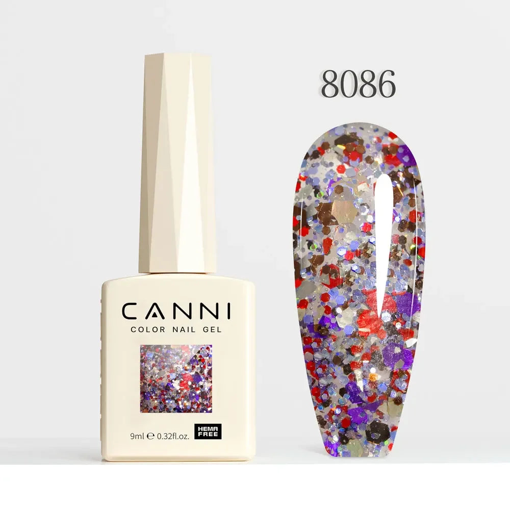 CANNI HEMA TPO FREE Gel Nail Polish Galaxy Cat Eye Gel Magnet Glitter Diamond Sparkle Gorgeous Color Soak Off UV LED Gel Lacquer