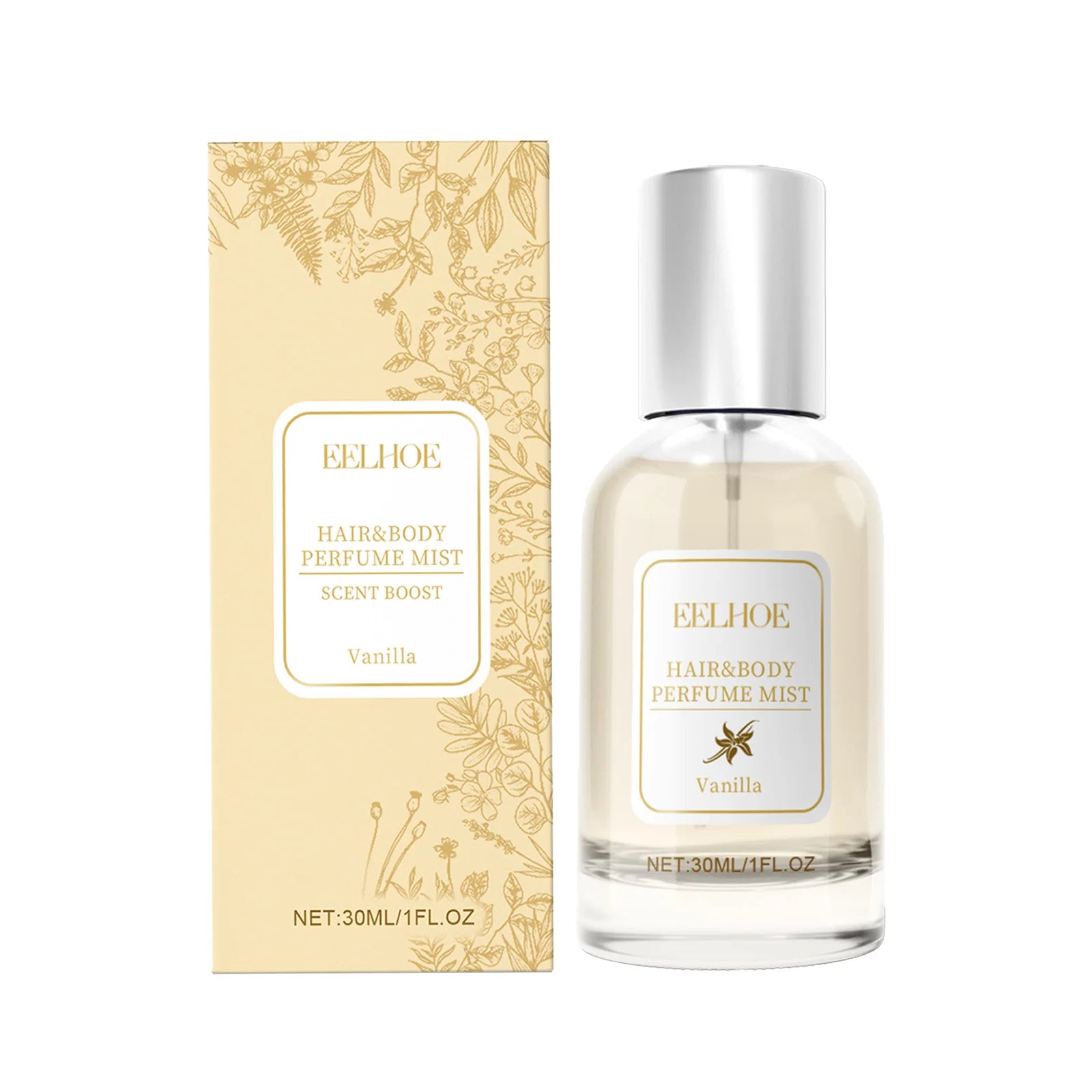 EELHOE 30ml Vanilla Body Perfume Mist Fresh Natural Romantic Scent Lasting Pheromone Comforting Body Hair Eau De Parfum Spray