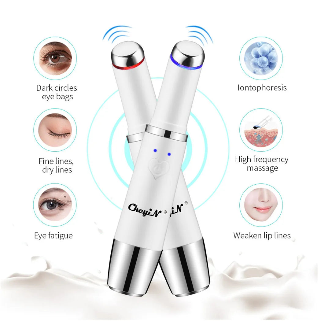 CkeyiN Electric Eye Massager Vibration Heated Beauty Massage Device For Dark Circles Puffiness Eye Fatigue Removal Wrinkle Eye