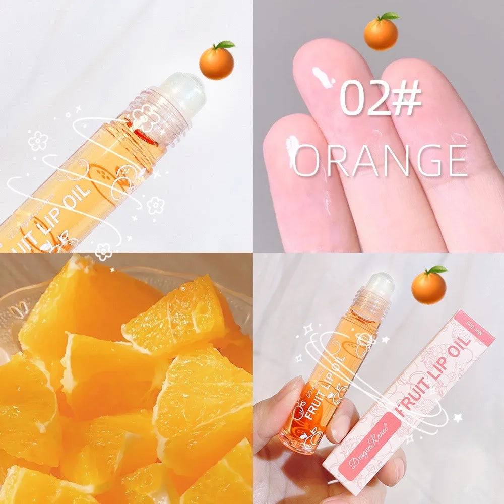 Fruit Lip Oil, Daily Base, Water-Glossy Mirror Finish, Enhances Complexion, Lip Gloss, Moisturizing, Long-Lasting, Waterproof, Versatile Lip Oil