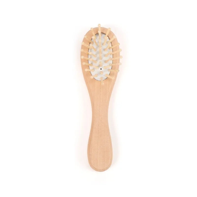1/2/3PCS Newborn Wool Baby Wooden Brush Comb Newborn Hair Brush Infant Head Massager Portable Comb Hair Bath Brush Comb