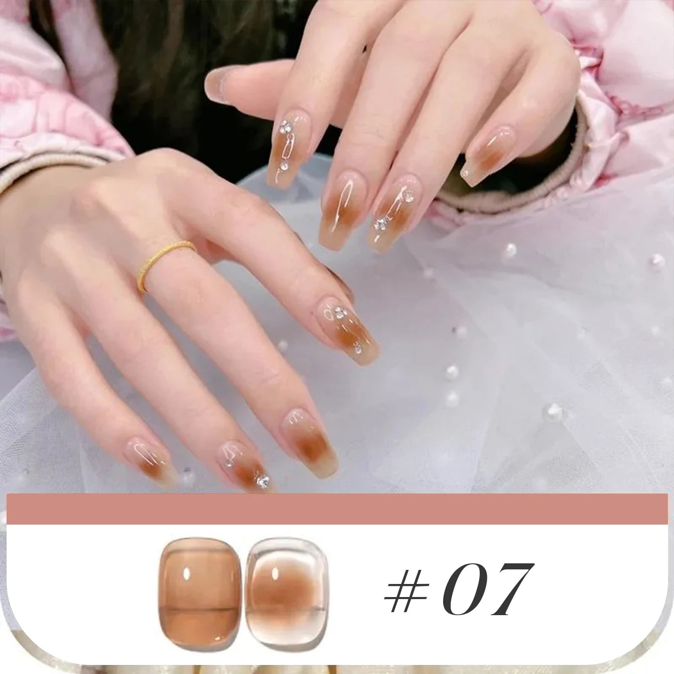 MN 2026 New 1-8PCS Fall Nails Popular Pure Desire Blush Jelly Gel Nail Polish Pink Nails Red Nails Ice-Clear Nude Nail Polish