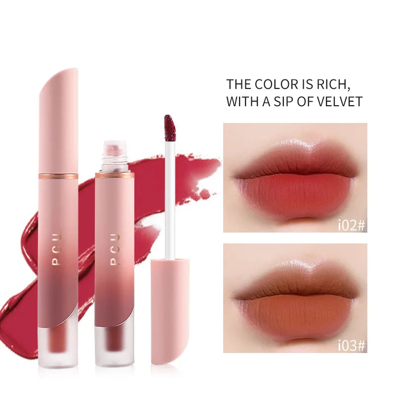 Dual-Use Liquid Matte Lipstick Lip Balm Pink Long-Lasting Non-Stick to Cup 6 Colors Available for Lip And Cheek Makeup