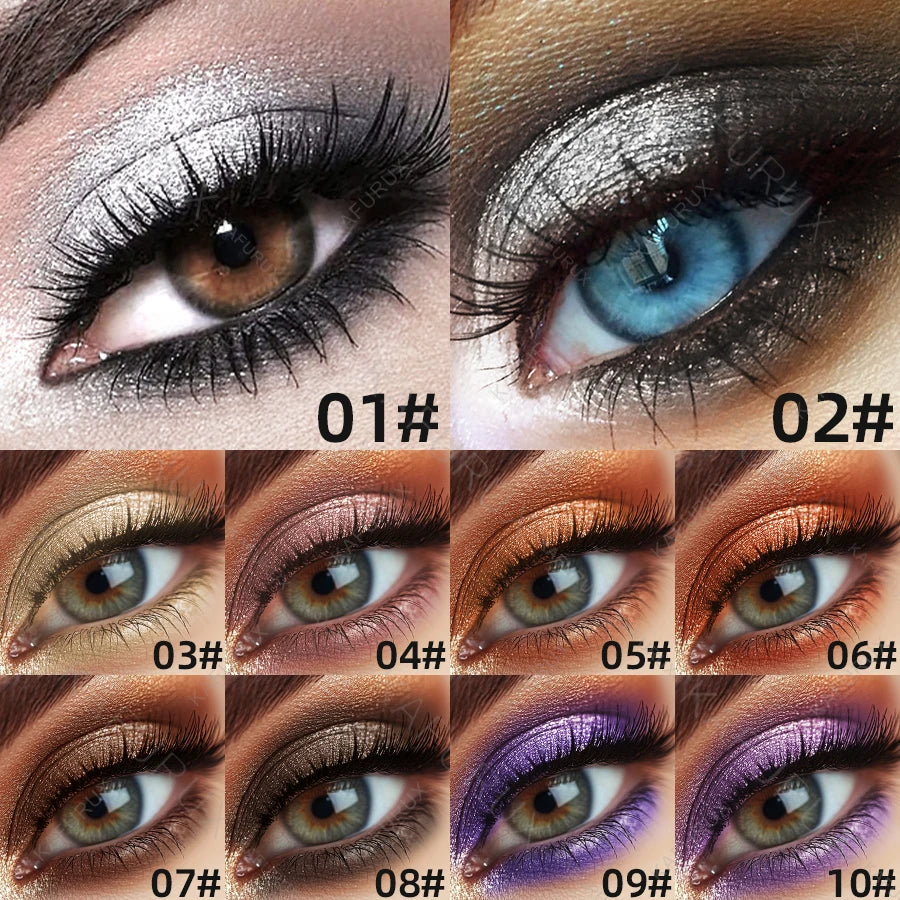 19 Colors Glitter Eye Shadow Pen Waterproof Metallic Matte Nude Eye Shadow Korean Makeup Gifts Purple Blue Brown Green Cosmetic