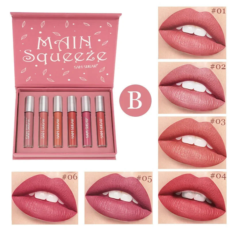 3-12 PCS Matte Lipstick Set  Lip Gloss Sets Non Stick Cup Stain Makeup Beauty For women Waterproof Long lasting Cosmetics