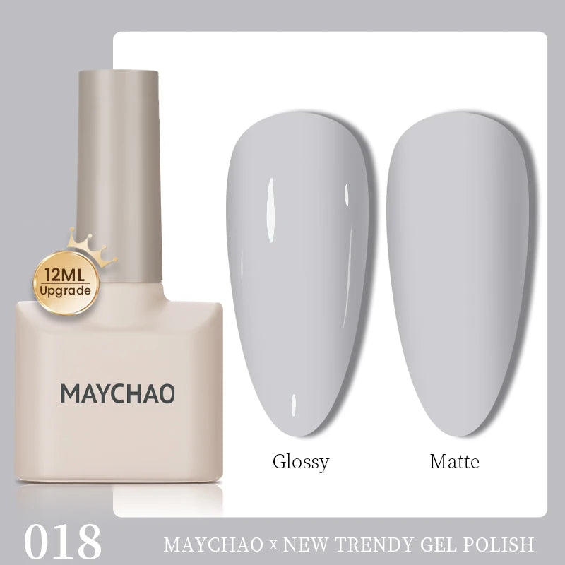 MAYCHAO 12ml Gel Nail Polish Set Professional Salon Nail Art Gels Varnish UV LED Semi Permanent Nail Lacquer Nail Supplies