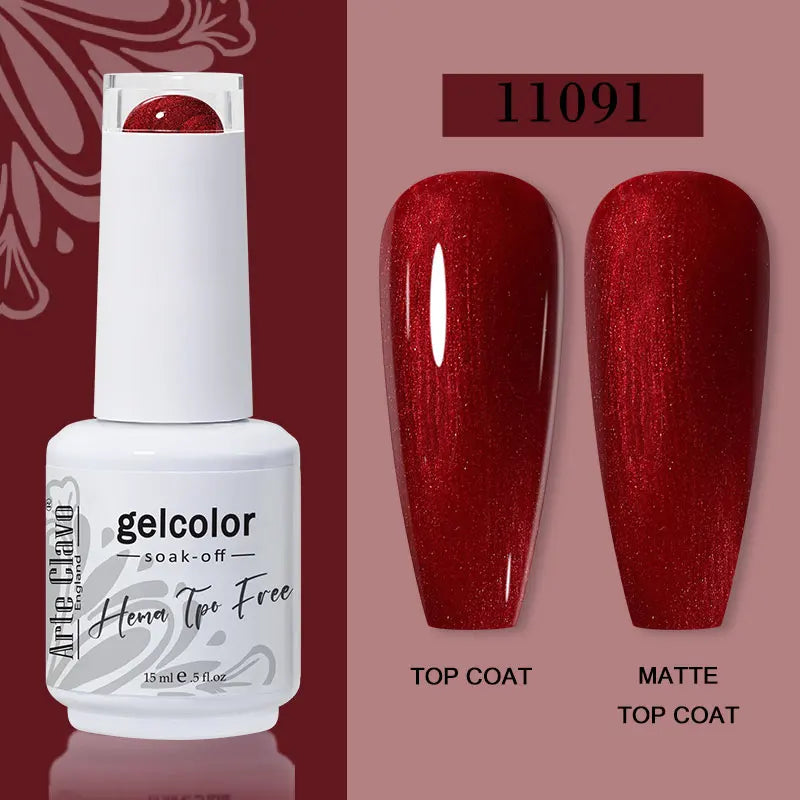 Arte Clavo 116Colors Gel Nail Polish 15ml Colorful Gel Semi Permanent Soak Off UV Gel Nail Art DIY Design Varnishe Nail Supplies