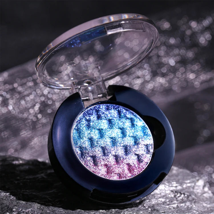 Weaving Chameleon Eyeshadow  Matte Powder Metallic Highgloss Glitter Highlight Longlasting Combined by Self Gift Disk