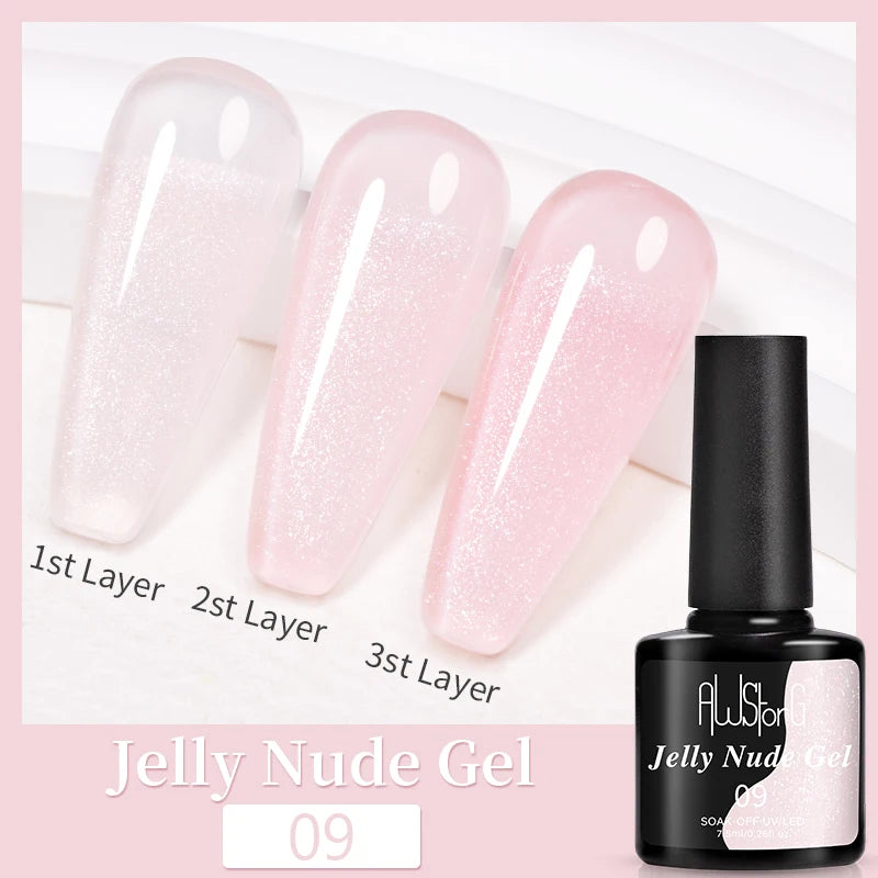 AWStorG15ml 2 IN 1 Crystal Top Coat Transparent Soak Off UV LED Nails Art Manicure Gel Nail Polish Varnishes Primer Function Gel