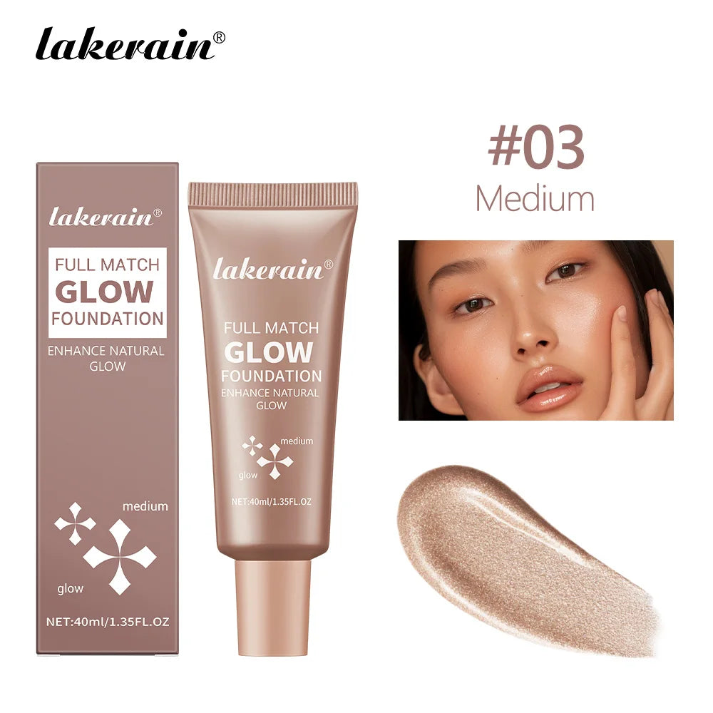 Glow Liquid Foundation Facial Bare Makeup Ultra Light Liquid Foundation Concealer Long Lasting Makeup And ContOuring Highlighter