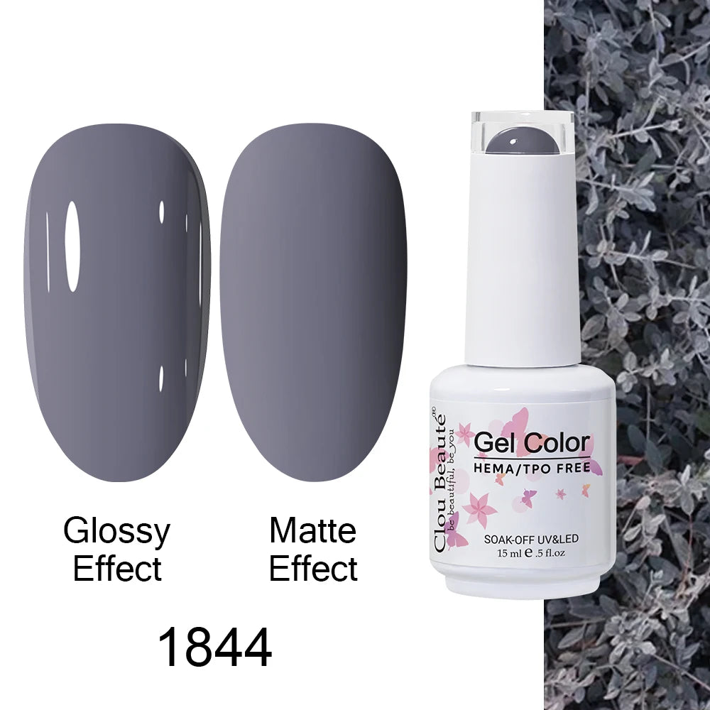 Clou Beaute Gel Nail Polish Neon Brown Royal Blue Red Green Pastal Nude Nail Art Varnishes Gel Lacquer Top Coat UV Gel Nail